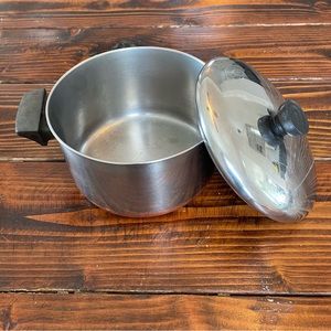 REVERE WARE 1985 4 Qt. Copper-Bottom Pot